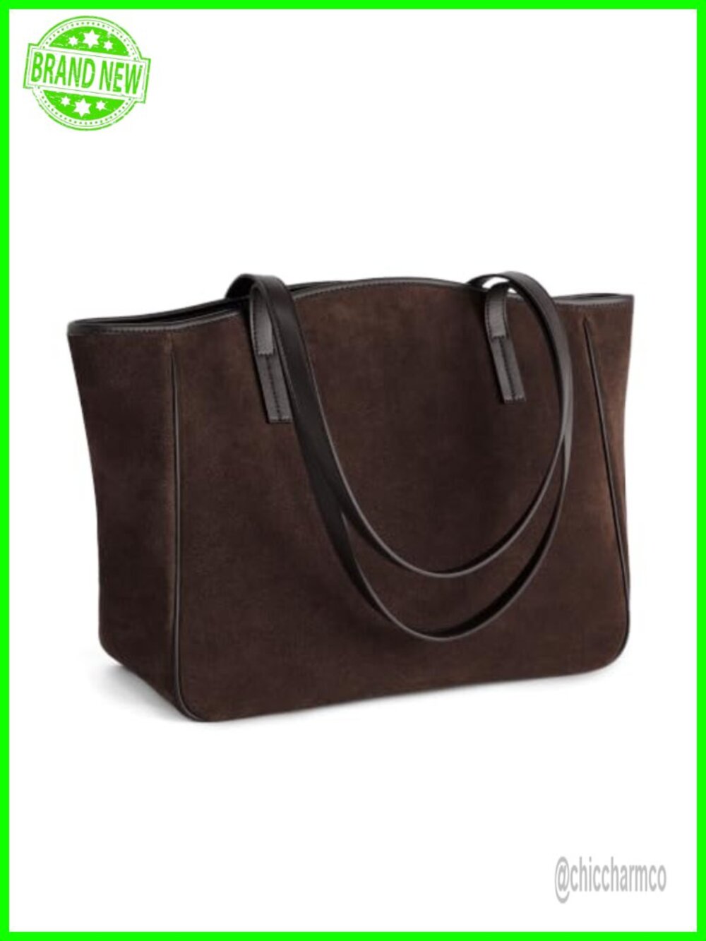 Genuine Leather Tote Bag Women Zipper Work Travel Handbag Luggage Sleeve